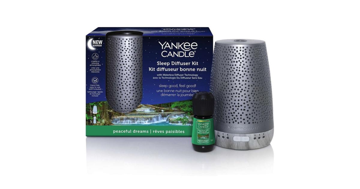 Yankee Candle Sleep Diffuser Kit Silver diffusore elettrico + ricarica