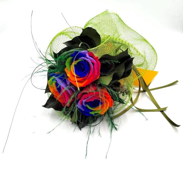 Bouquet 3 Rose Arcobaleno